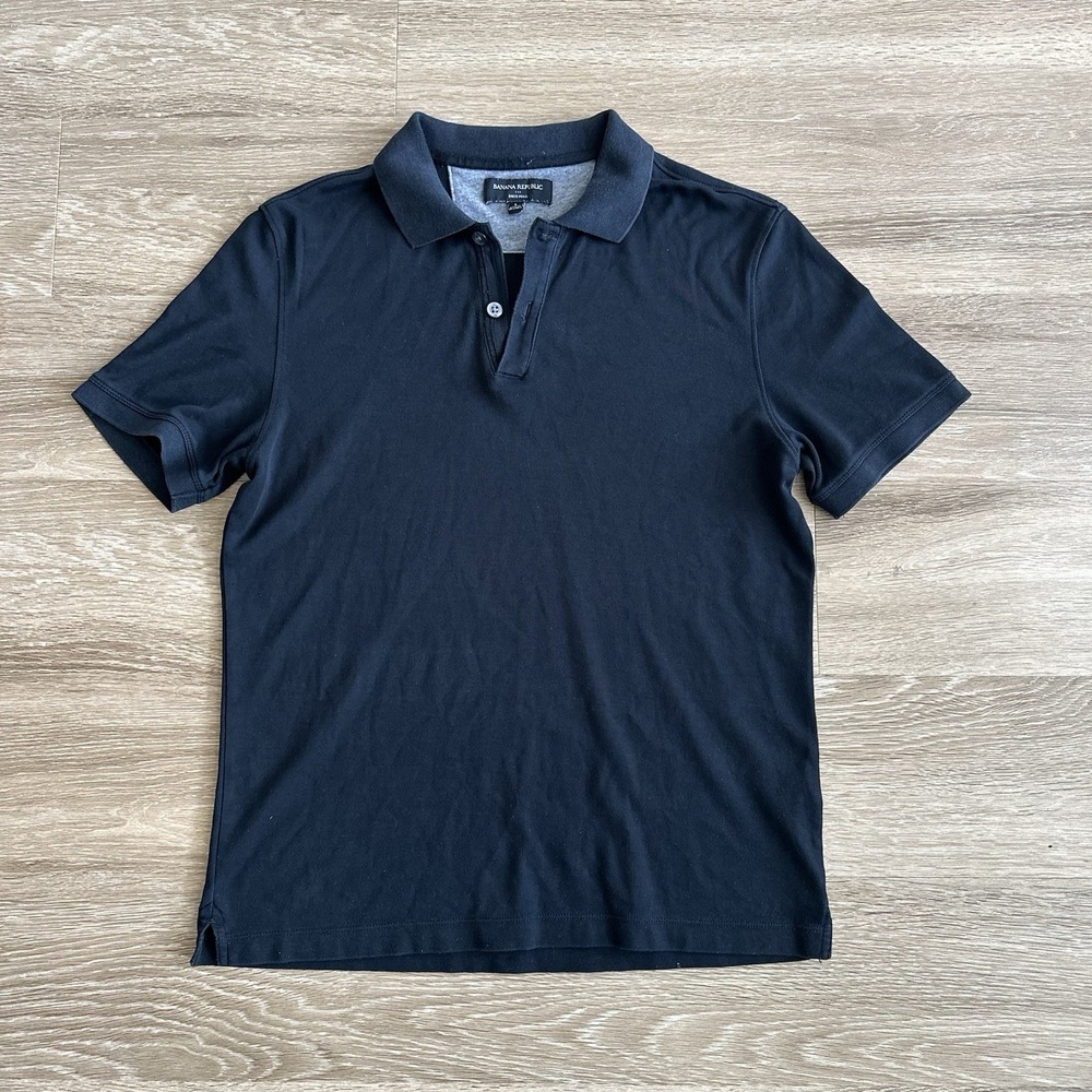 Banana Republic Dress Polo Shirt Black Men's Small